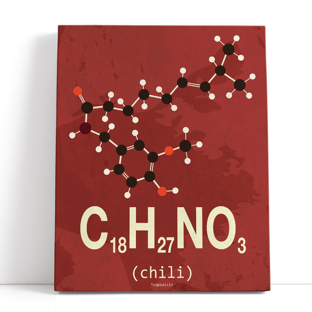 Molecule Chili - Canvas Print Wall Art