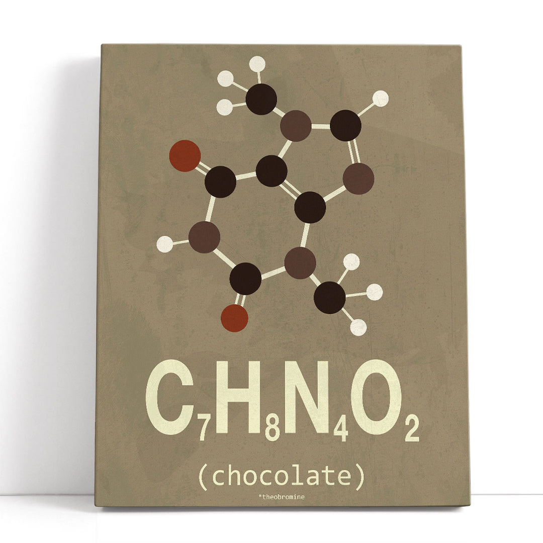Molecule Chocolate - Canvas Print Wall Art