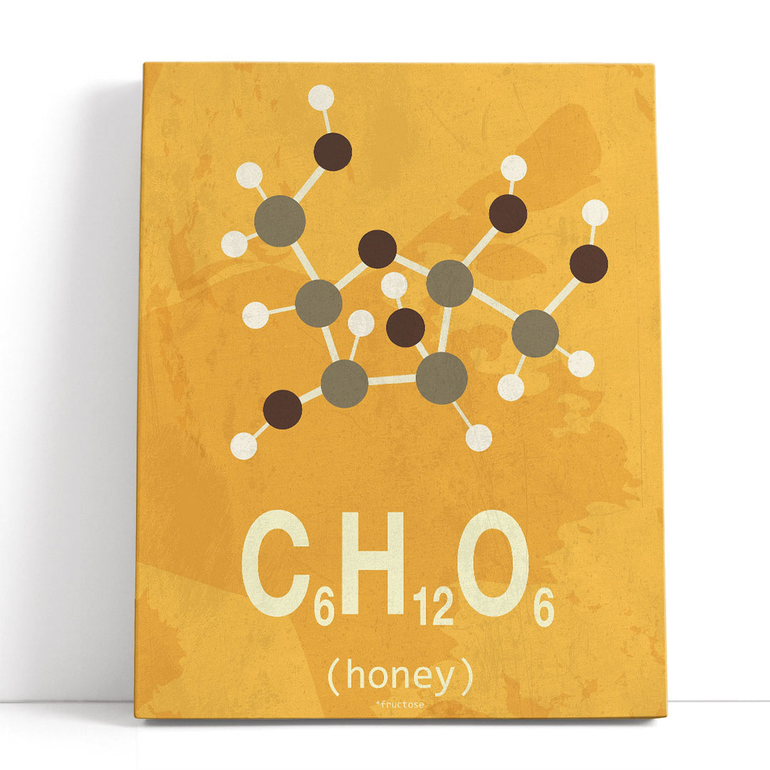 Molecule Honey - Canvas Print Wall Art