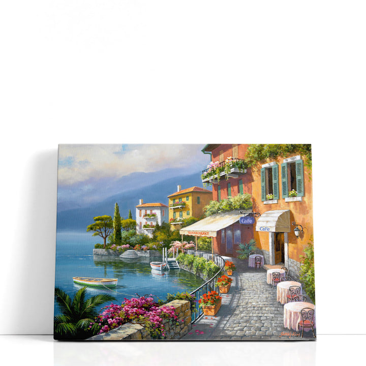 Seaside Bistro Cafe - Canvas Print Wall Art