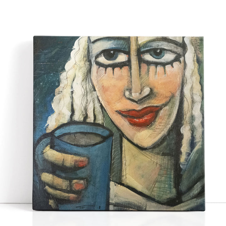 Coffee Canvas Art – abstract coffee steam swirl