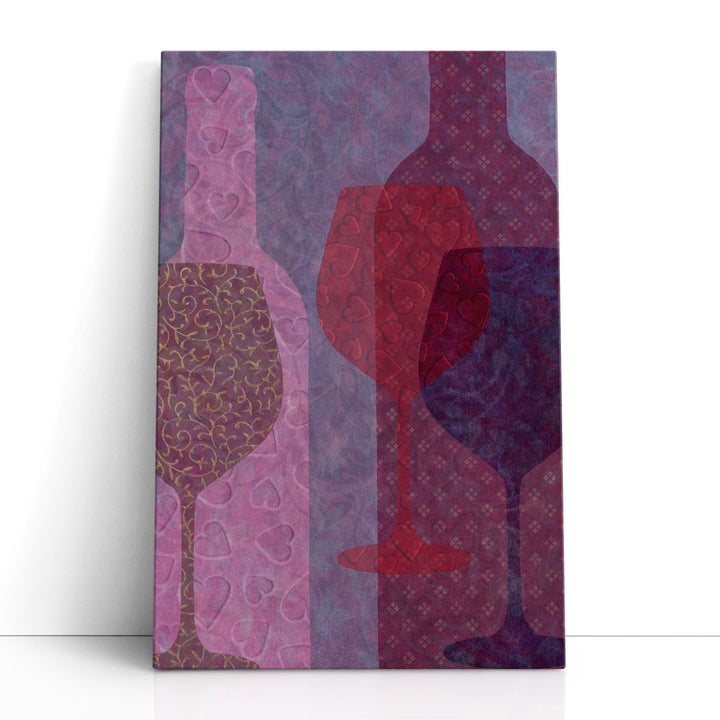 Abstract Wine Wall Art swirling purple