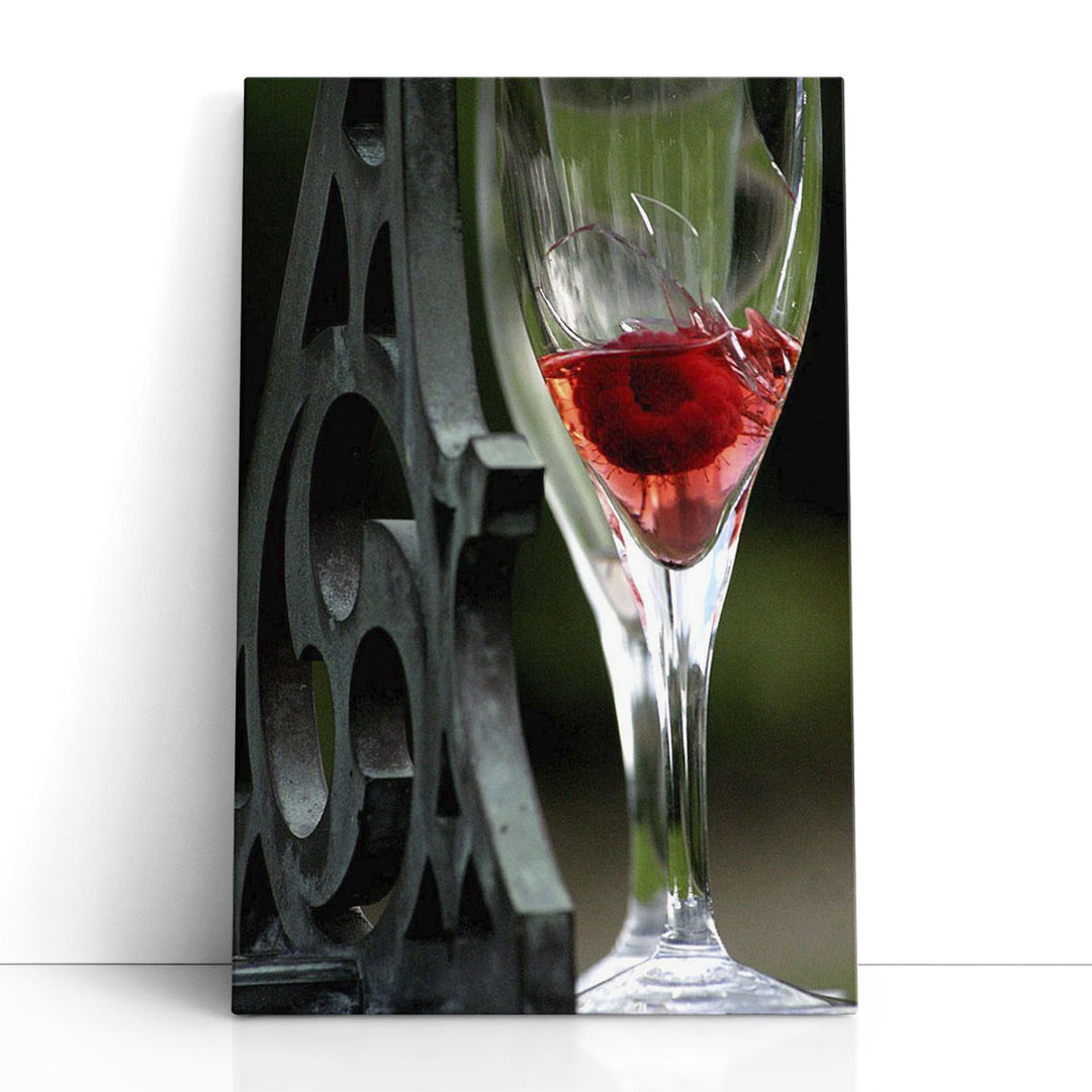 Red Wine Canvas Art deep glass focus