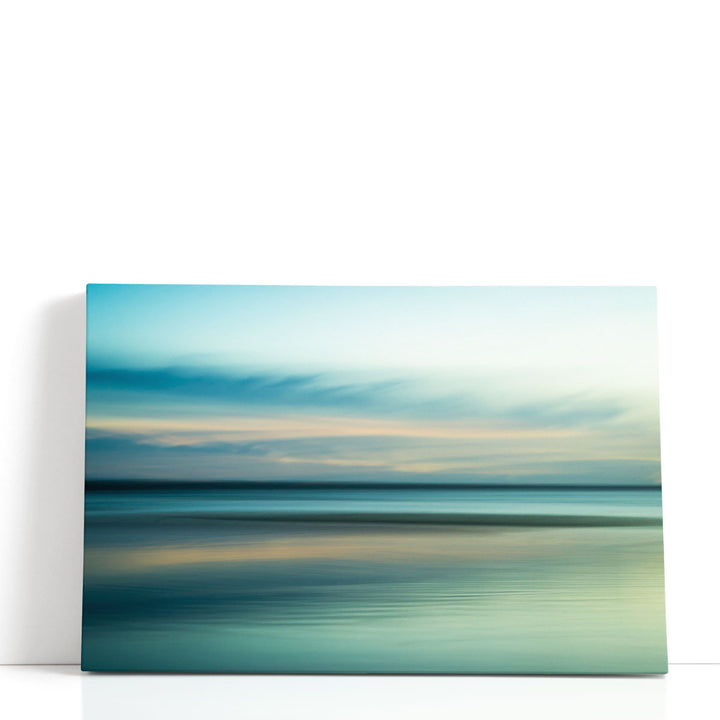 Blue abstract wall art with sea-inspired tones