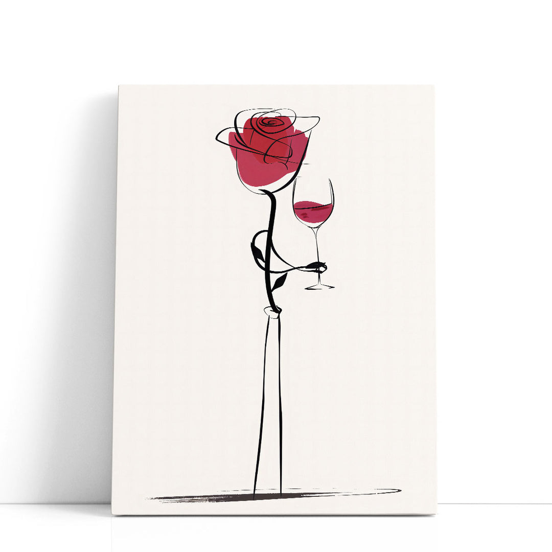 Rose Wine Wall Decor surreal rose swirl