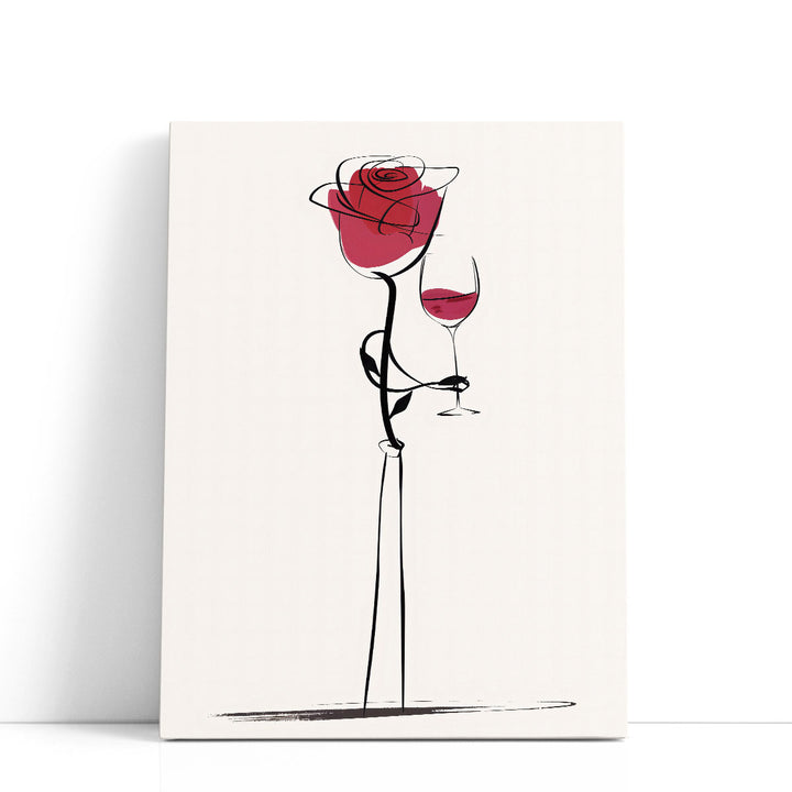 Rose Wine Wall Decor surreal rose swirl