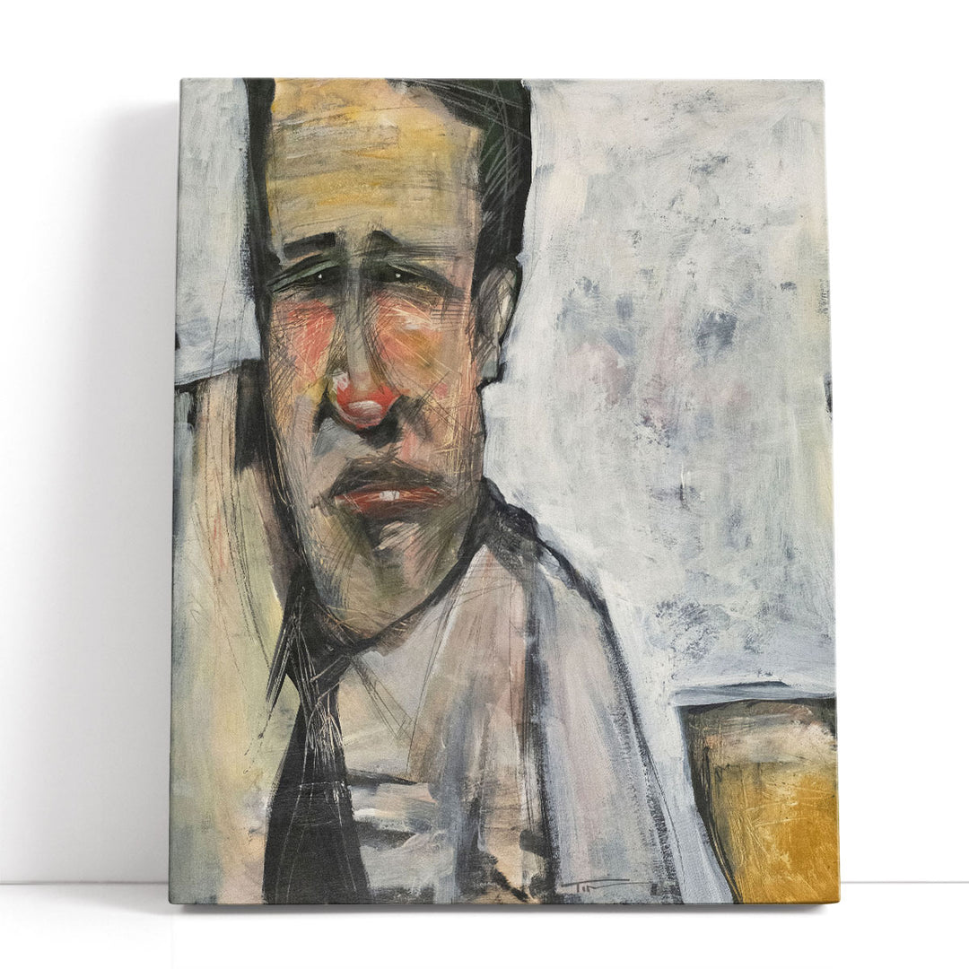 Businessman At Bar - Canvas Print Wall Art