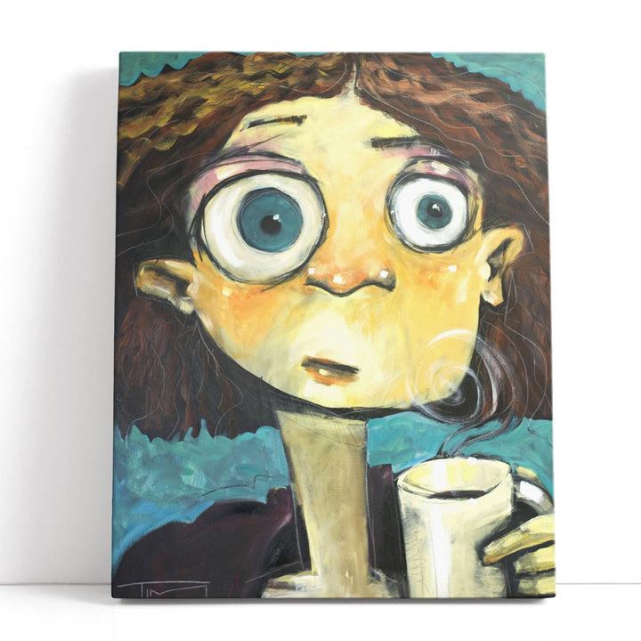 Abstract Coffee Art Print – swirling steam abstraction