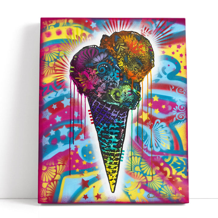 pop art prints – colorful abstract ice cream cone