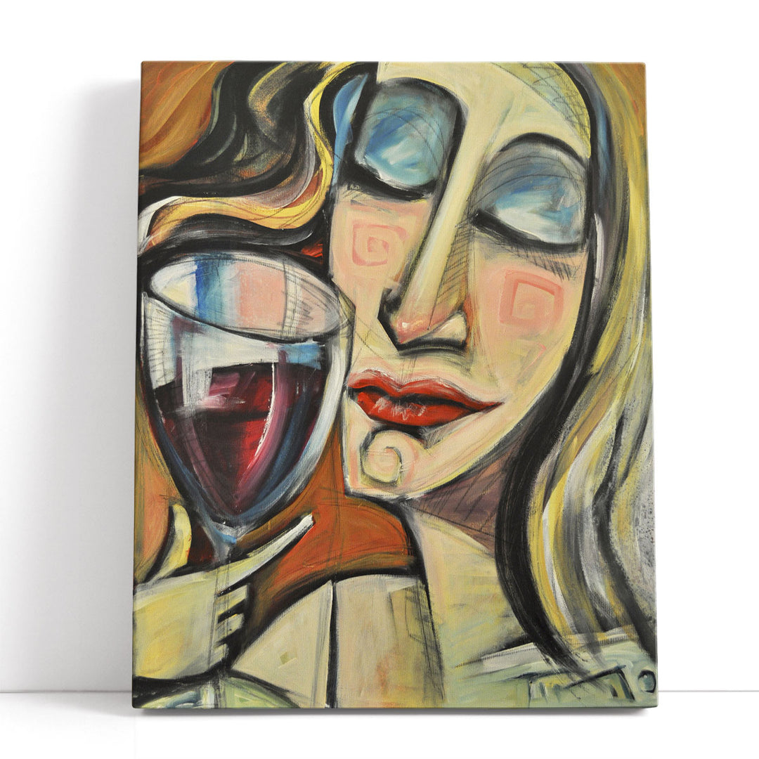 Red Wine Wall Art – deep ruby vine canvas