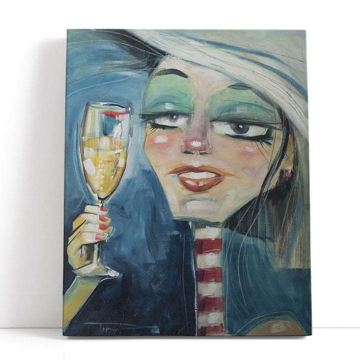Champagne Wall Art – abstract bubbly loops print