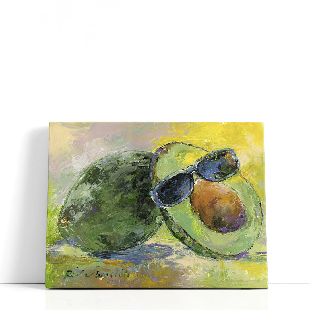 Green Fruit Wall Art avocado arrangement painting