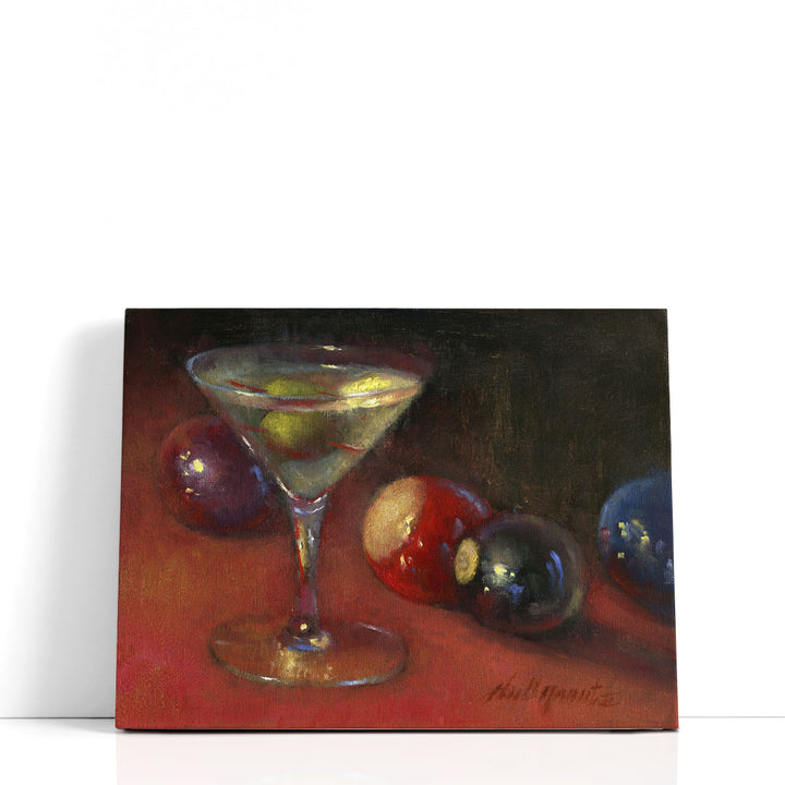 cocktail prints – cocktail glass with billiard balls