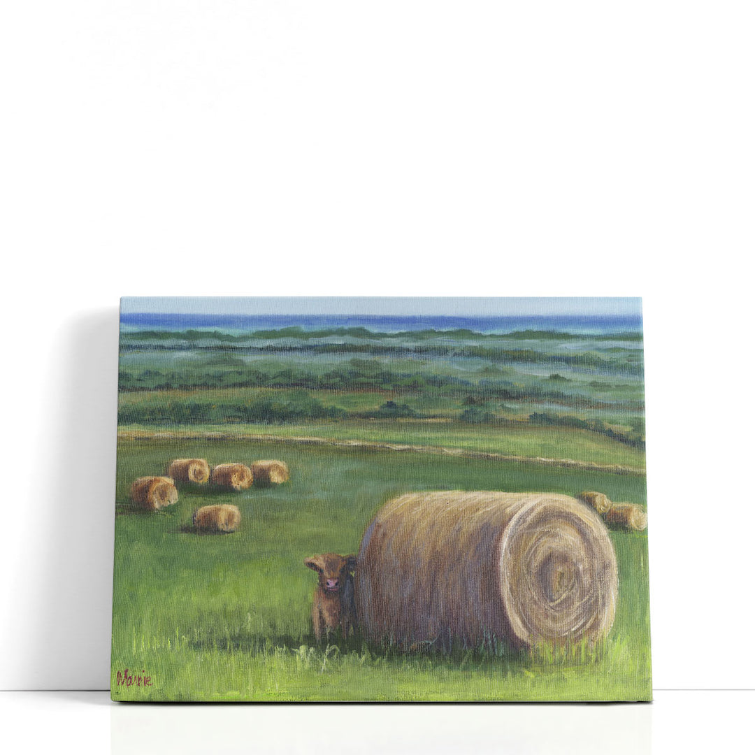 Scenic wall art with countryside landscape