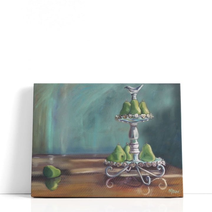 Green Fruit Wall Art – dew-kissed fruit cluster