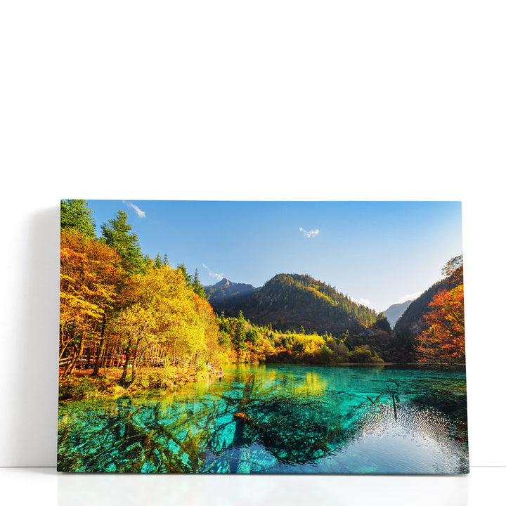 Beautiful Landscape View of an Old Lake - Canvas Print Wall Art