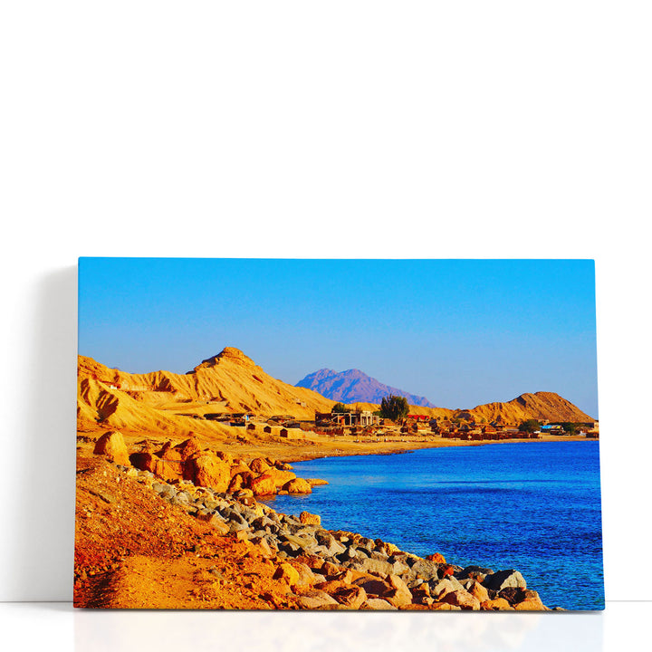 Beautiful Sandy Beach in Sinai Peninsula, Egypt - Canvas Print Wall Art