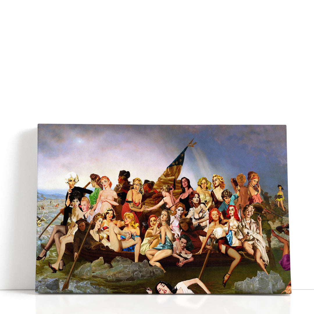 Dangerous Women Crossing the Delaware - Canvas Print Wall Art