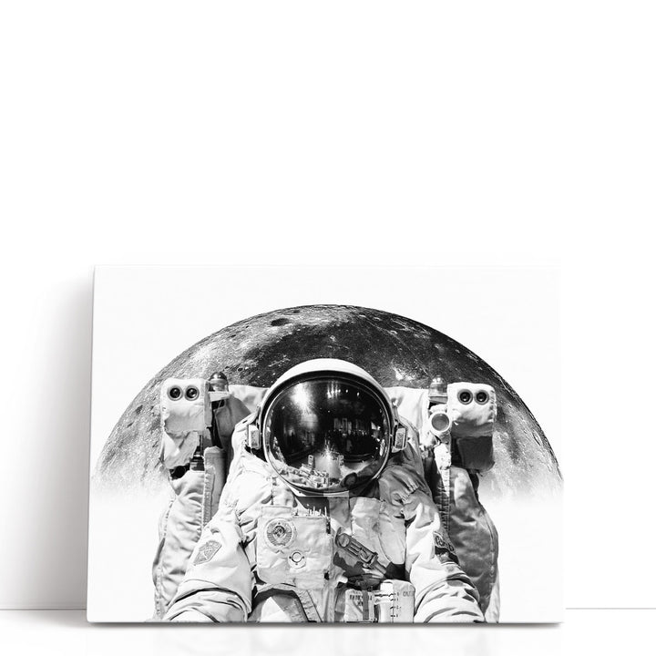 Modern Astronaut No. 2 Black And White - Canvas Print Wall Art