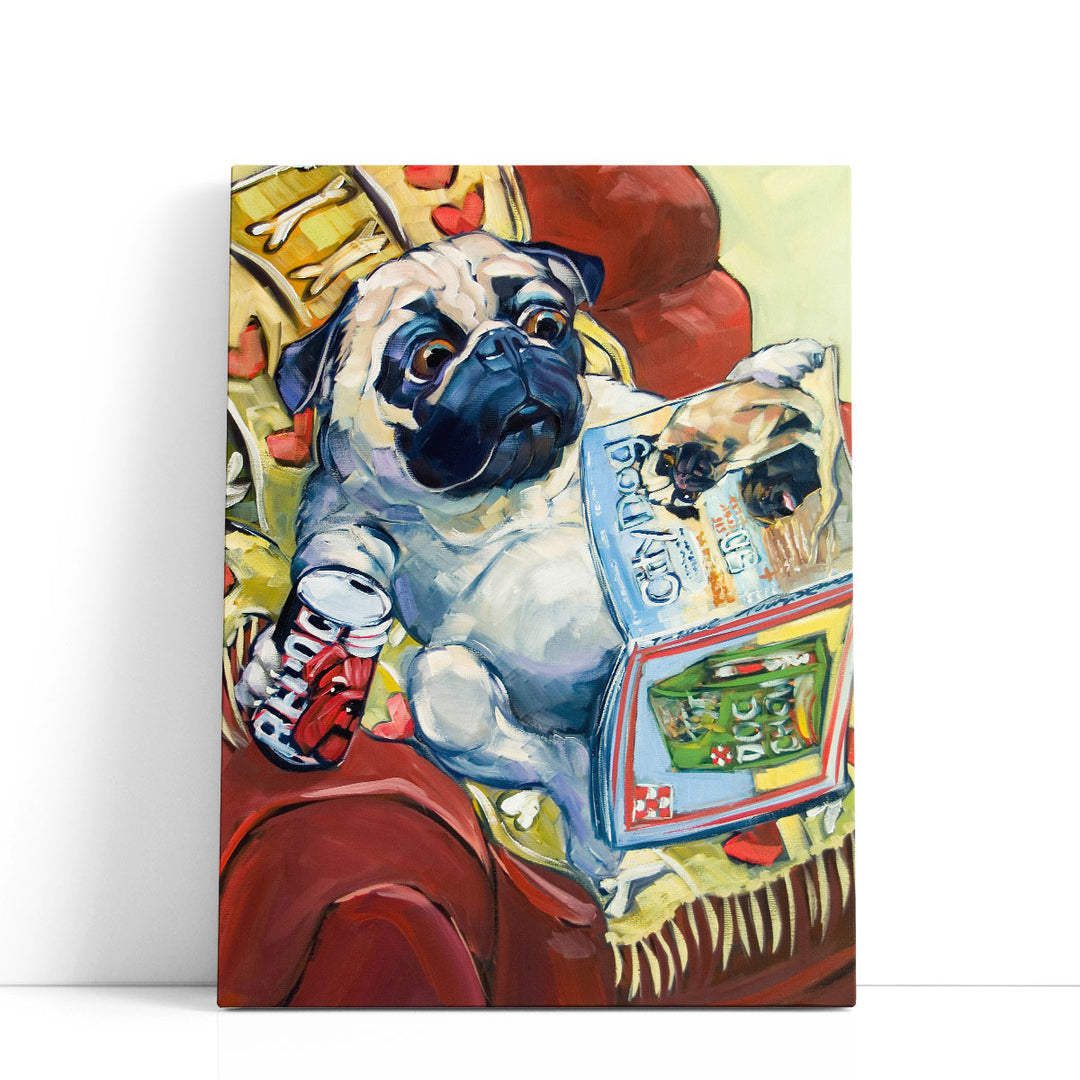 Bark a Lounger - Canvas Print Wall Art