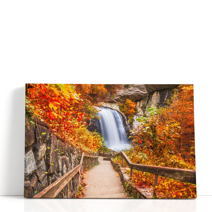 Looking Glass Falls in Pisgah National Forest, North Carolina - Canvas Print Wall Art