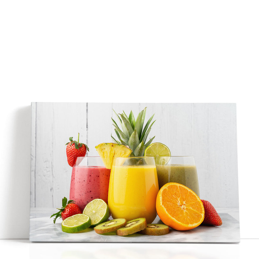 Yellow Fruit Wall Art - lemons and strawberries