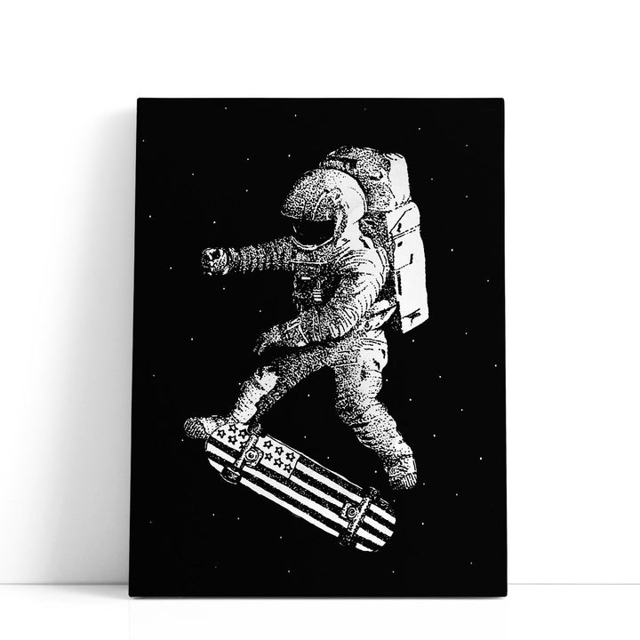 Kickflip in Space - Canvas Print Wall Art