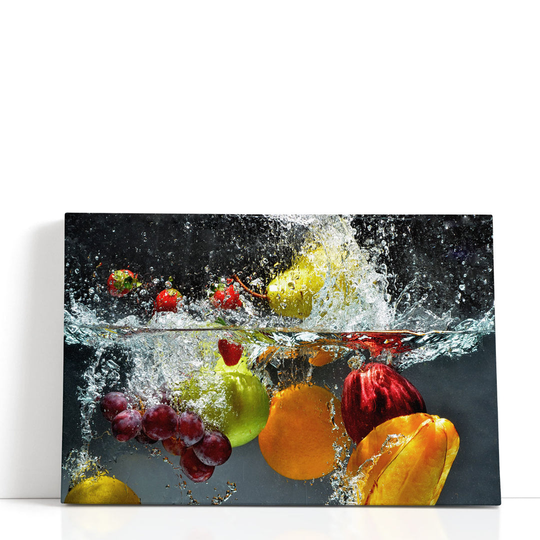 Contemporary Fruit Wall Art multicolor citrus composition