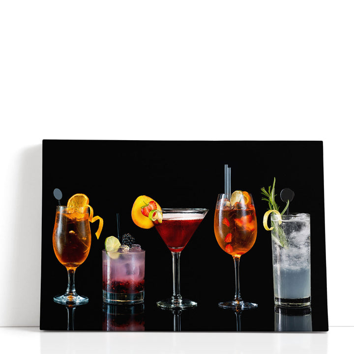 Red Cocktail Art Prints featuring martini