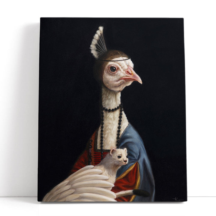 Peacock with Ermine - Canvas Print Wall Art