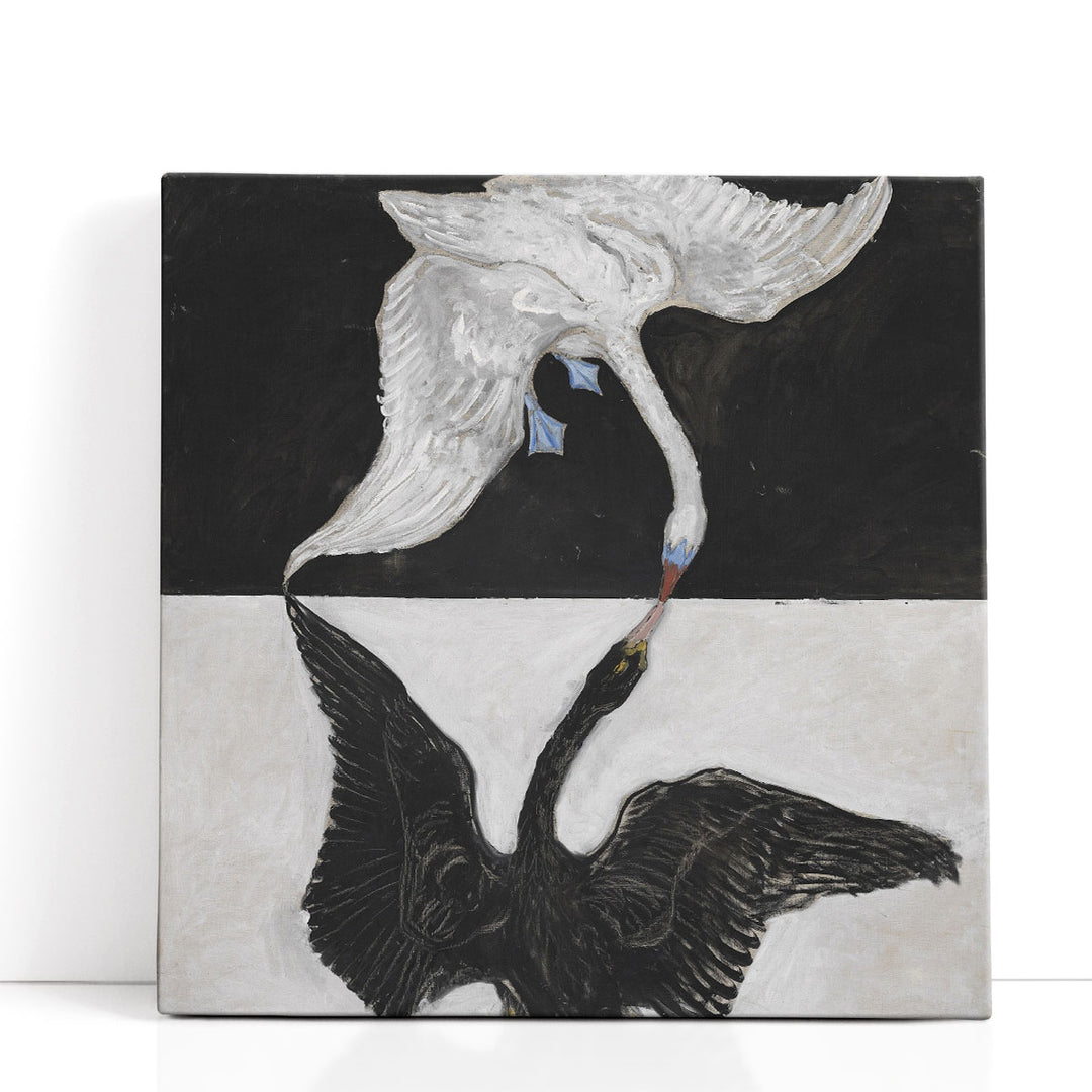 swan wall art – graceful black swan silhouette