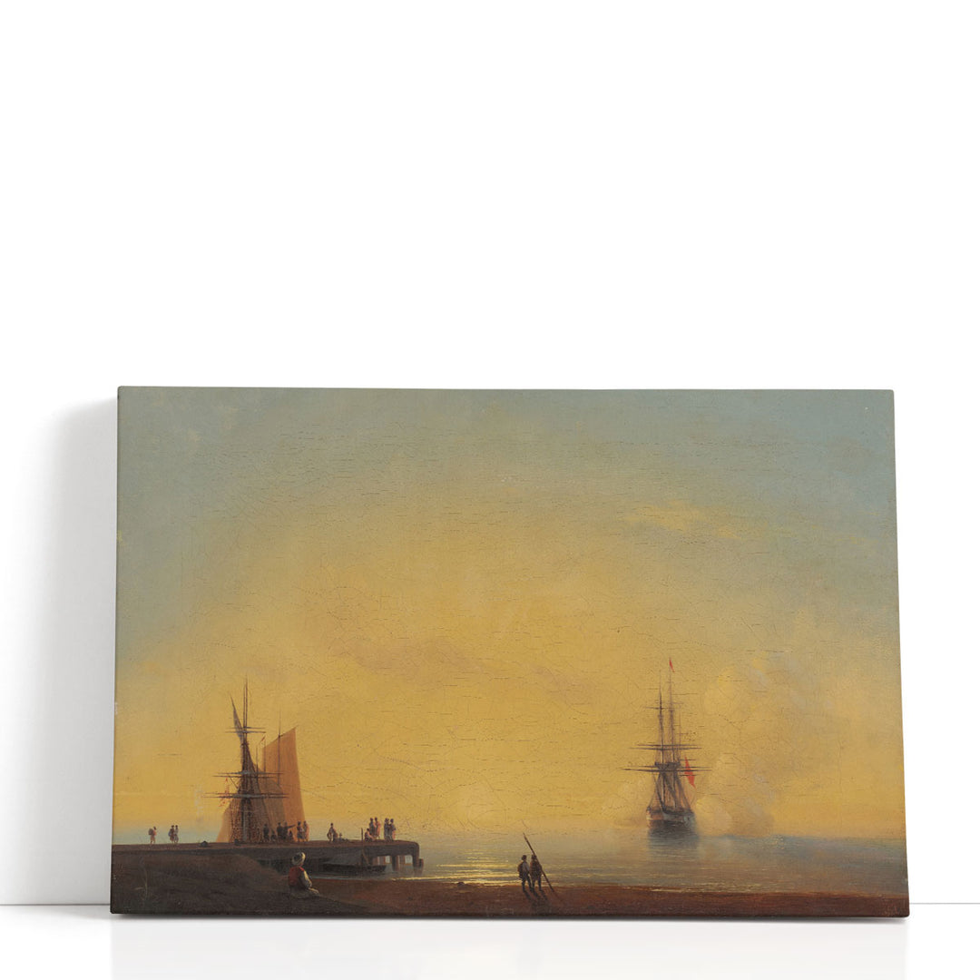 Scenic sailboat sunset silhouette