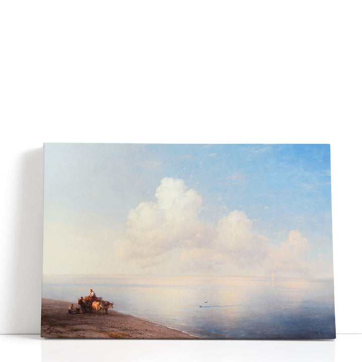 coastal artwork – minimalist shore and sea