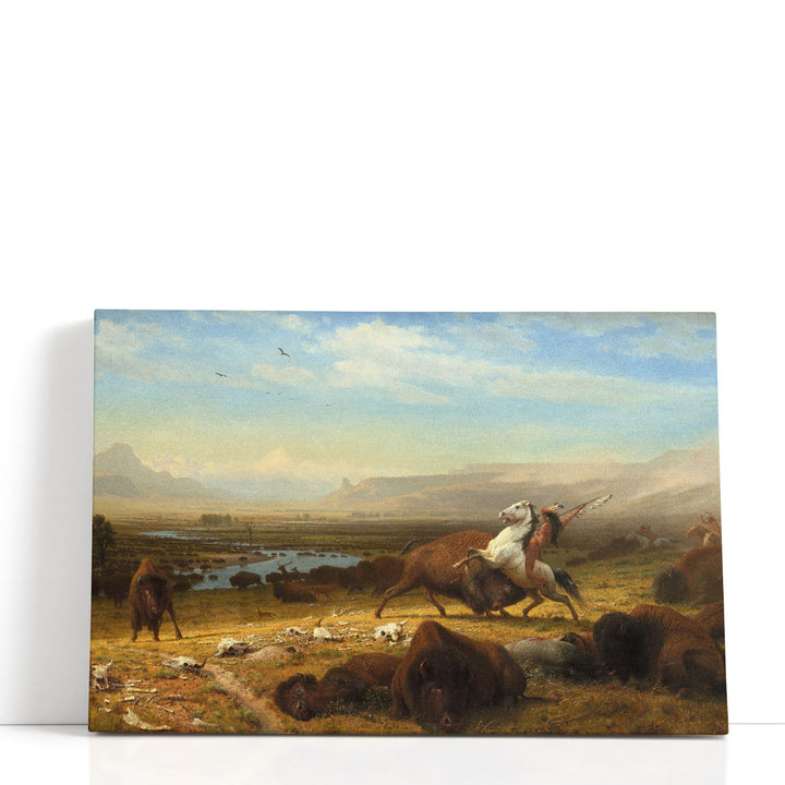 Brown Buffalo Prints – buffalo herd silhouette