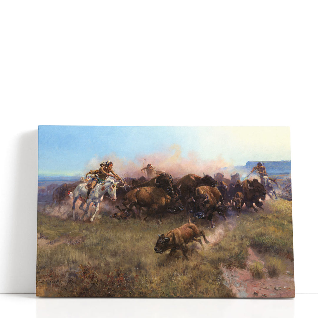 Buffalo Hunt - Canvas Print Wall Art