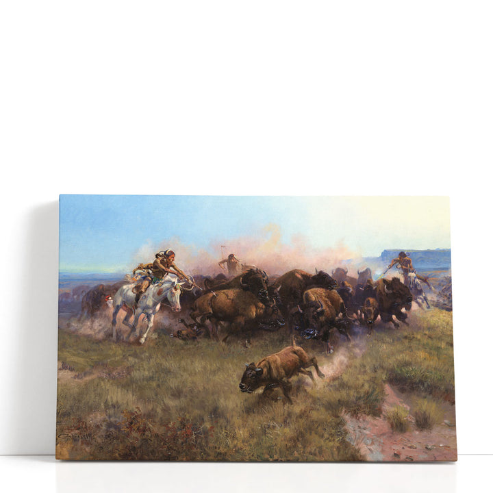 Buffalo Hunt - Canvas Print Wall Art