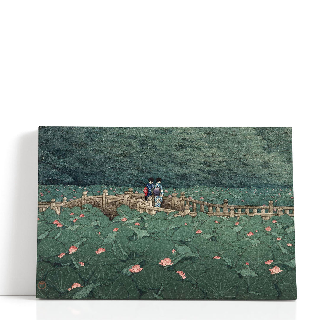 The Pond at Benten Shrine in Shiba - Canvas Print Wall Art