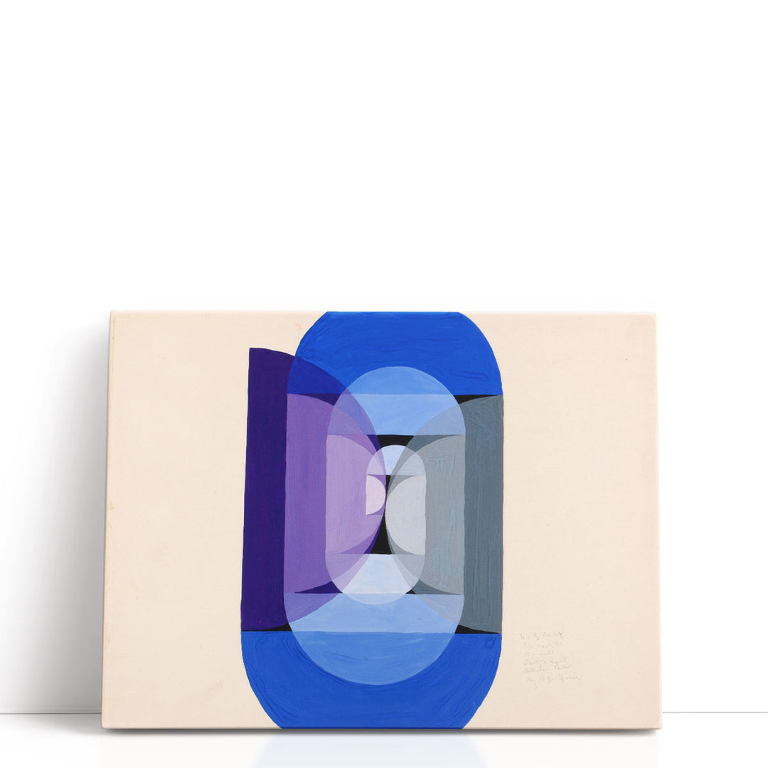 Cream contemporary geometric print artwork