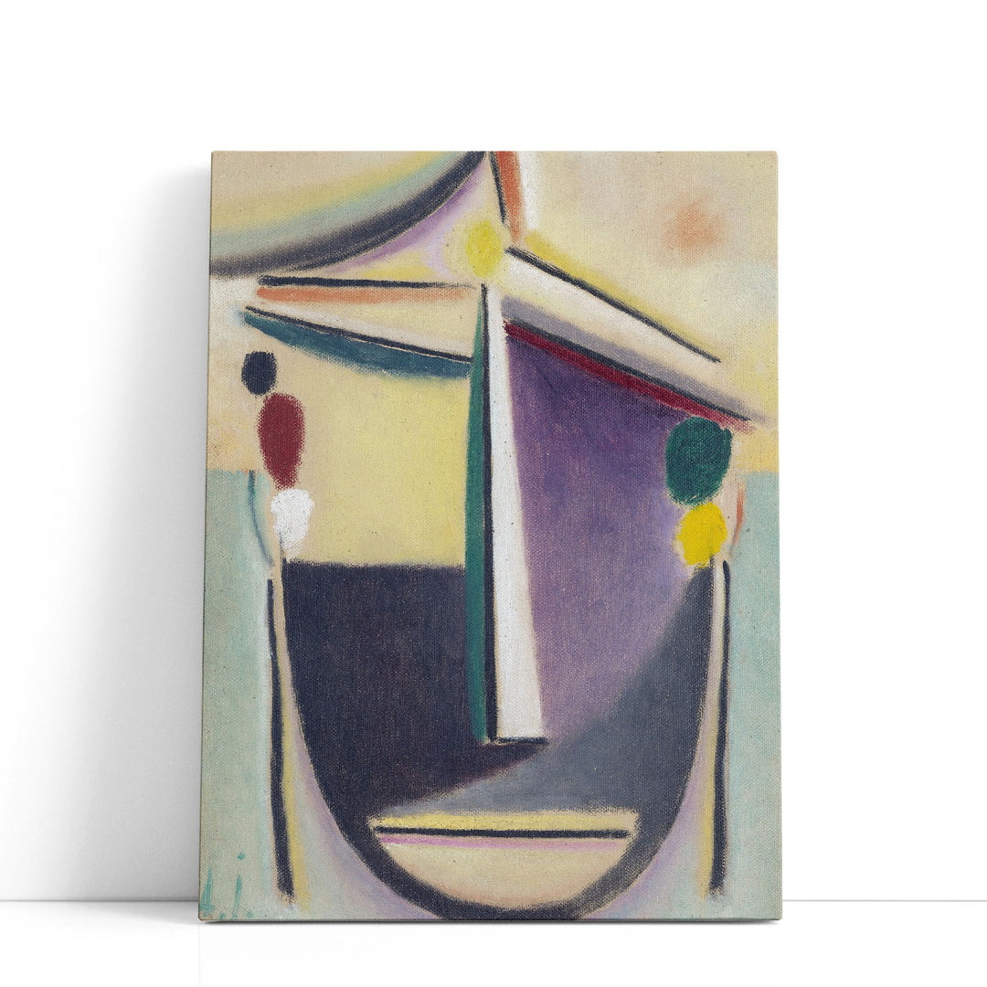 Abstract Head, Black, Yellow, Purple, 1922 - Canvas Print Wall Art