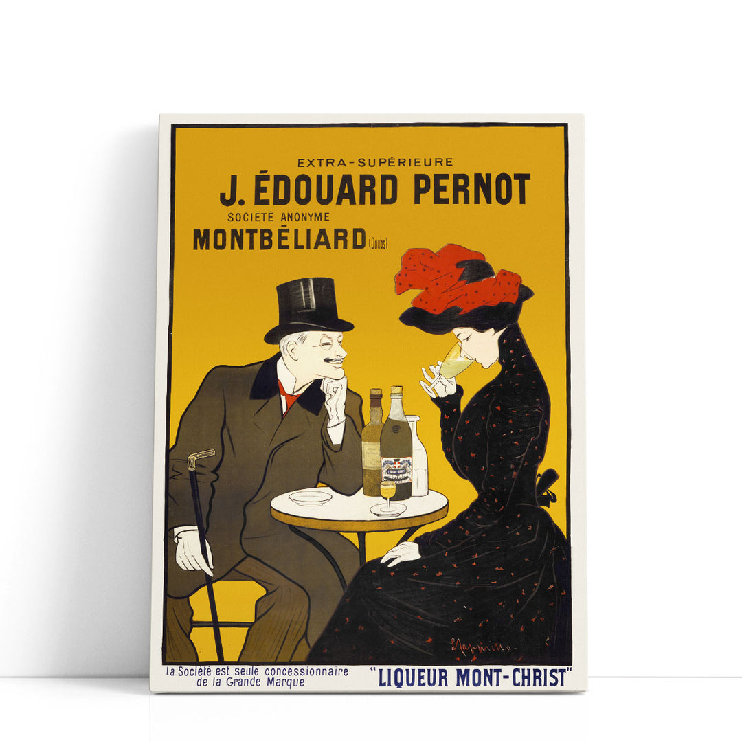 Man and Woman at a Cafe, 1900 - Canvas Print Wall Art