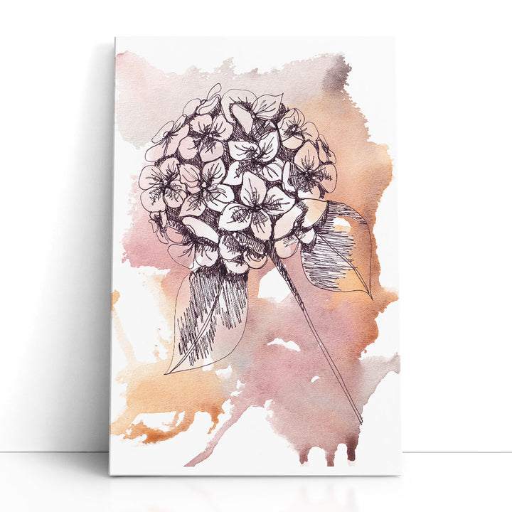 Boho Watercolor Floral Art - Canvas Print Wall Art