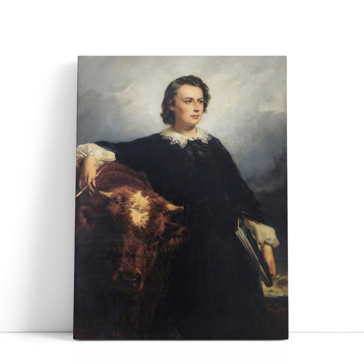 Portrait Of Rosa Bonheur with a Bull, 1857 - Canvas Print Wall Art