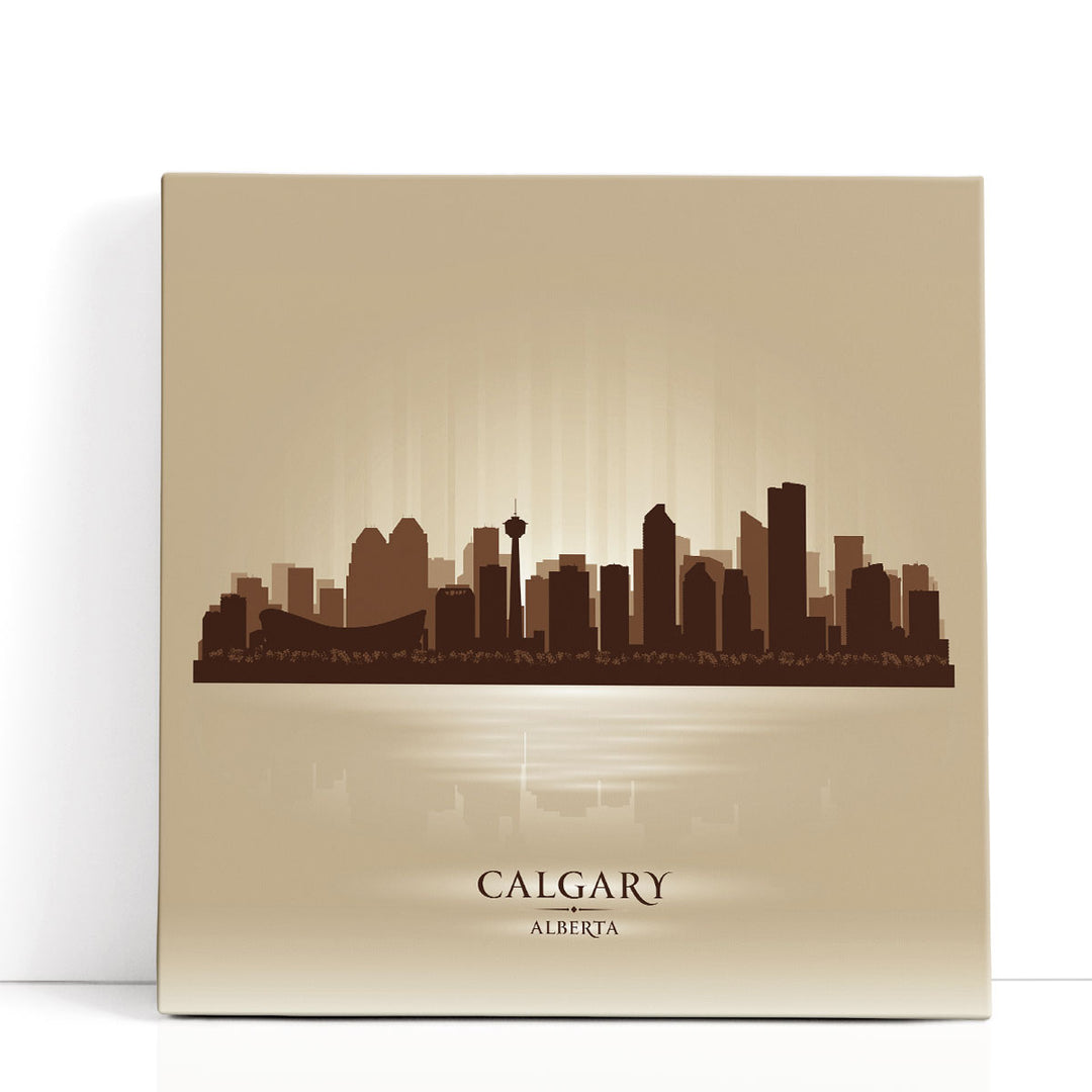 Calgary, Alberta, City Skyline - Canvas Print Wall Art