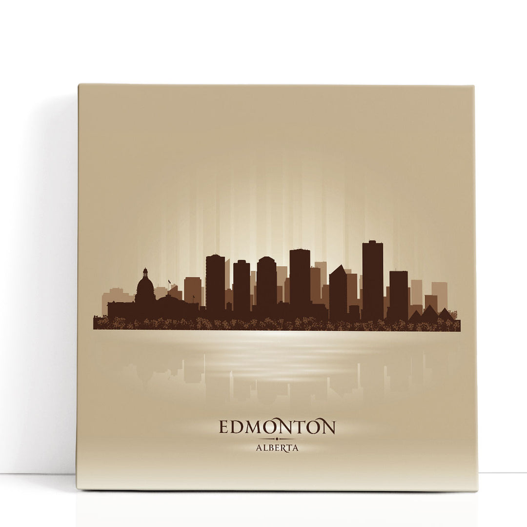Edmonton, Alberta, City Skyline - Canvas Print Wall Art