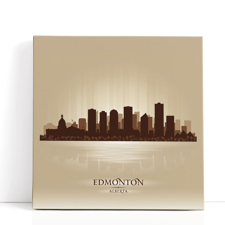 Edmonton, Alberta, City Skyline - Canvas Print Wall Art