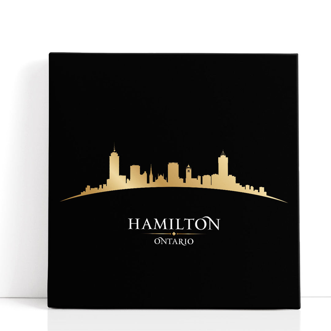 Hamilton, Ontario, City Skyline - Canvas Print Wall Art
