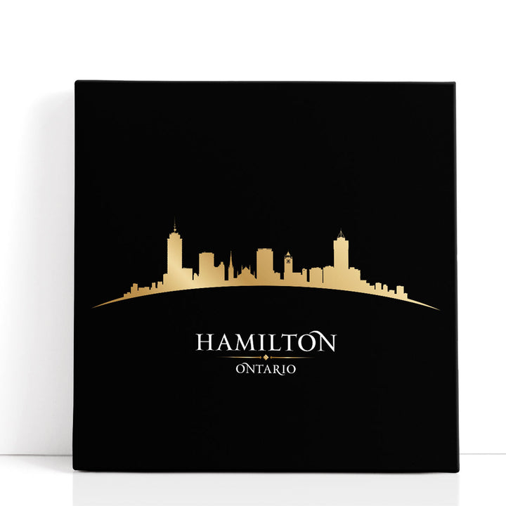 Hamilton, Ontario, City Skyline - Canvas Print Wall Art