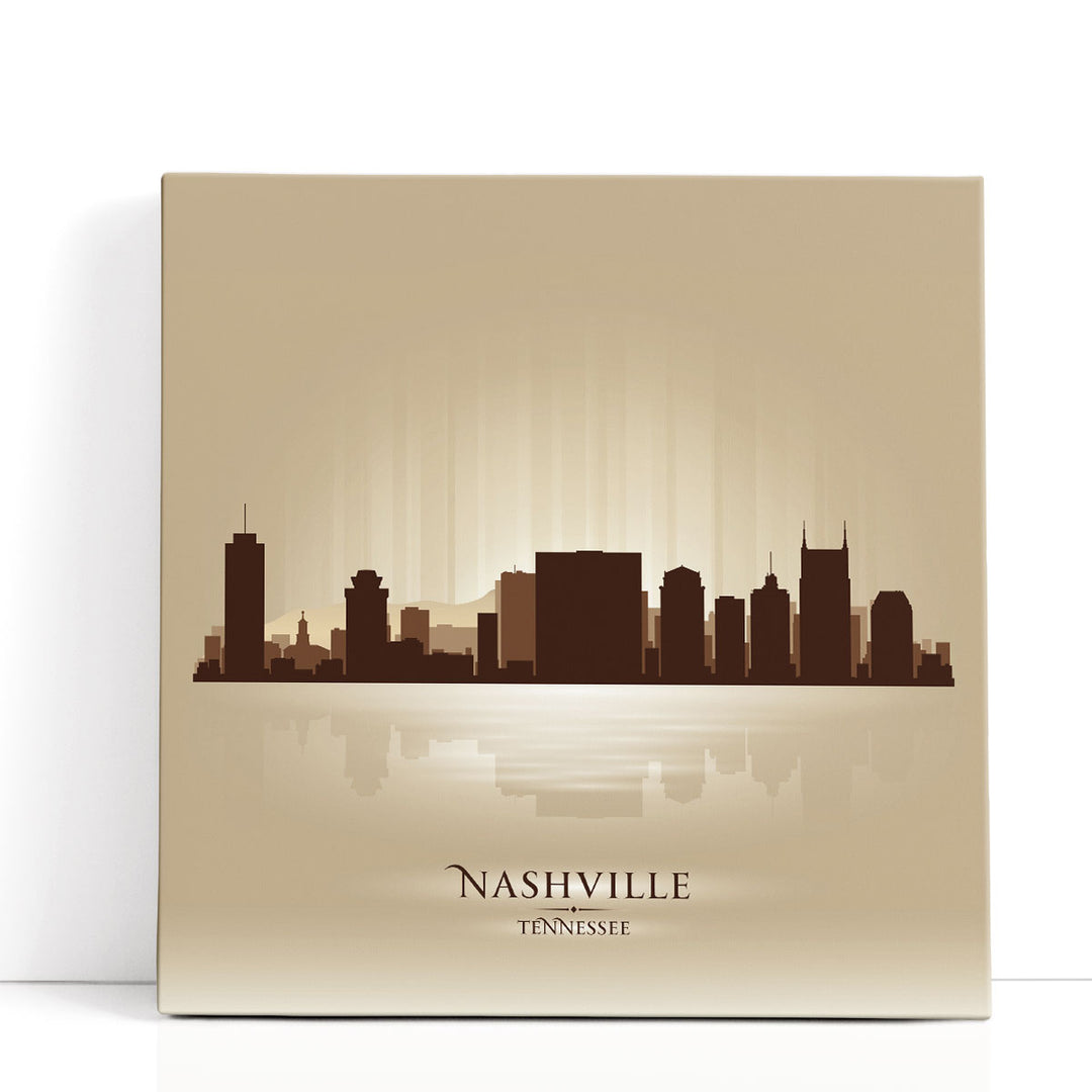 Nashville Tennessee, City skyline - Canvas Print Wall Art