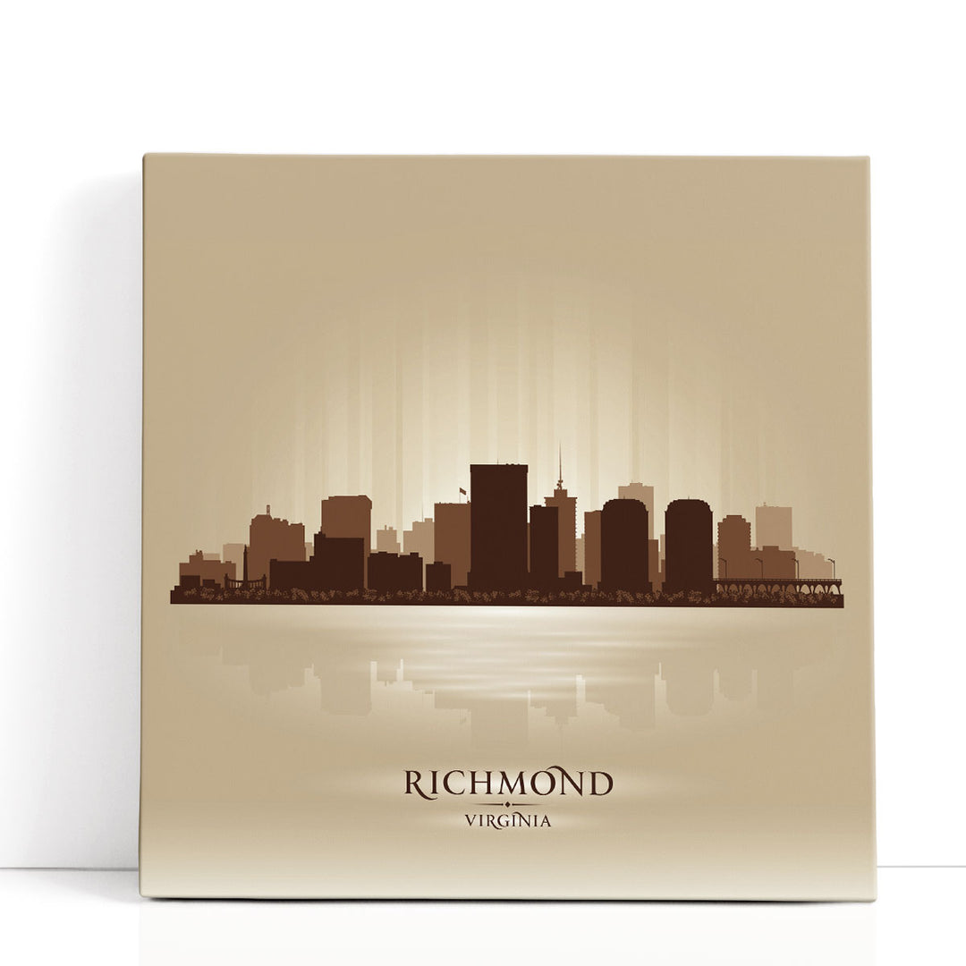 Richmond, Virginia City Skyline - Canvas Print Wall Art