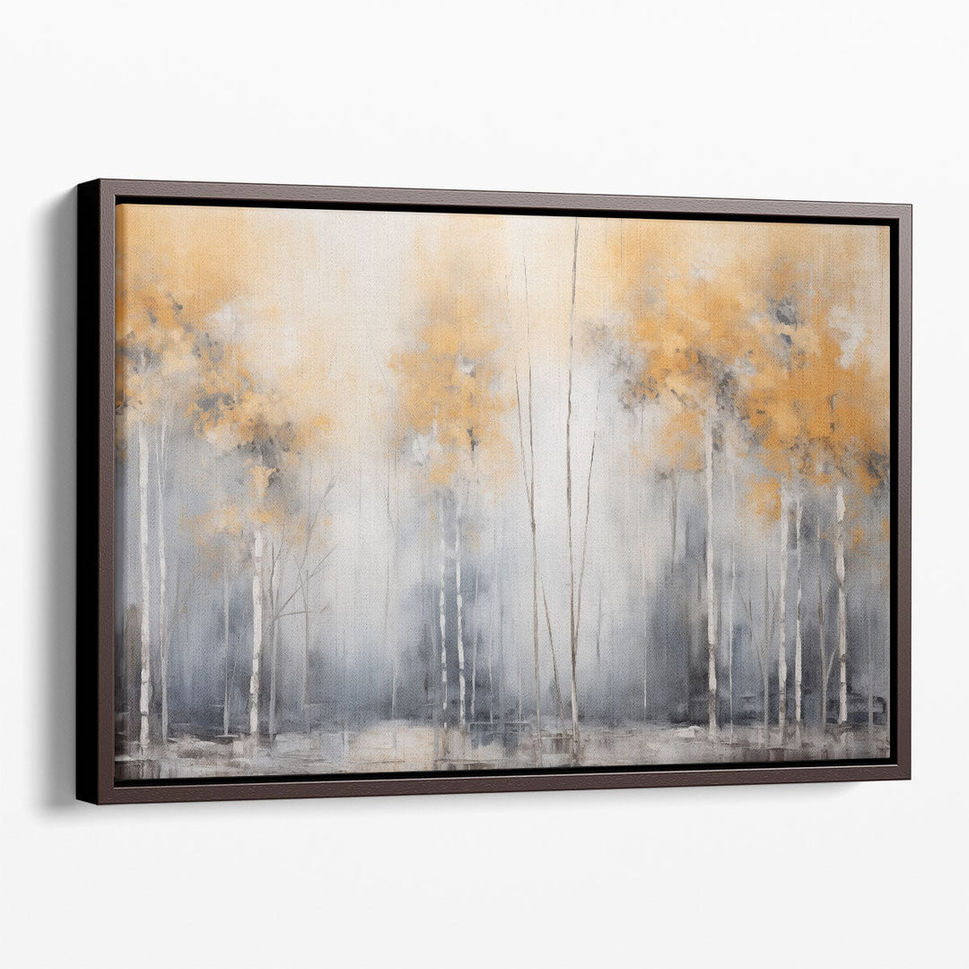 Silvery Woodscape Melody - Canvas Print Wall Art